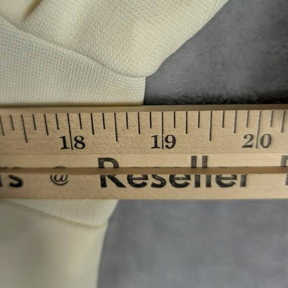 Vintage Fred Rothschild Dress Womens 12 Ivory Long Sleeve Detachable Capelet - Picture 8 of 14